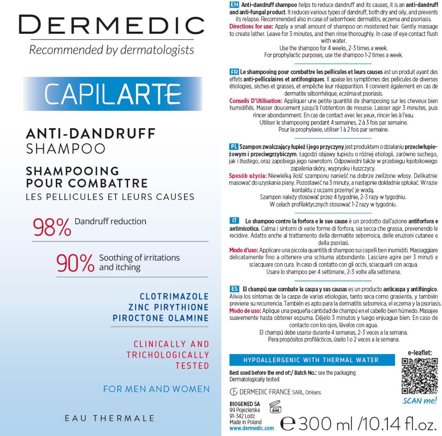 Dermedic CAPILARTE, Antischuppen Shampoo, 300 ml