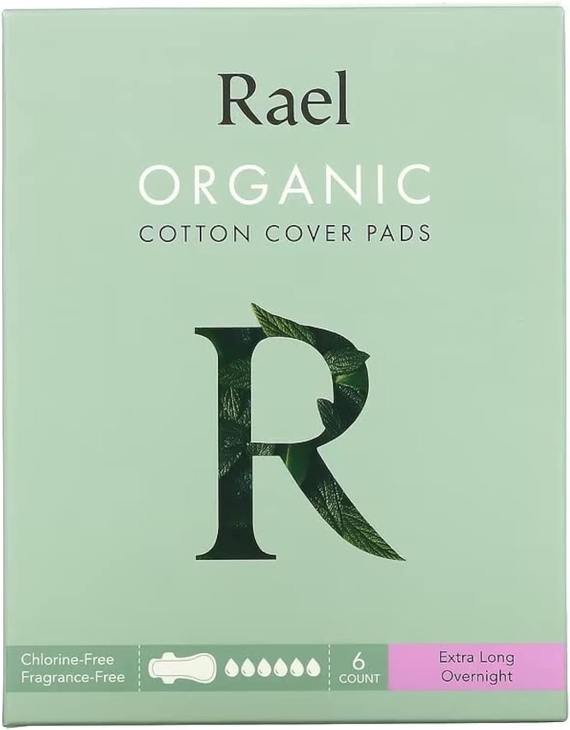 Rael Organic Cotton Cover Pads - Extra Long Overnight