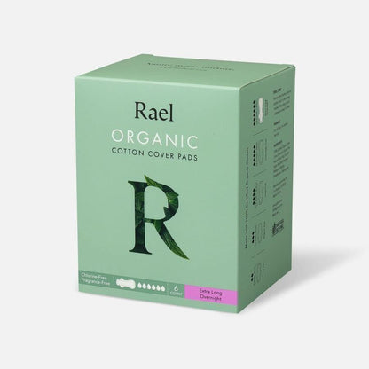 Rael Organic Cotton Cover Pads - Extra Long Overnight