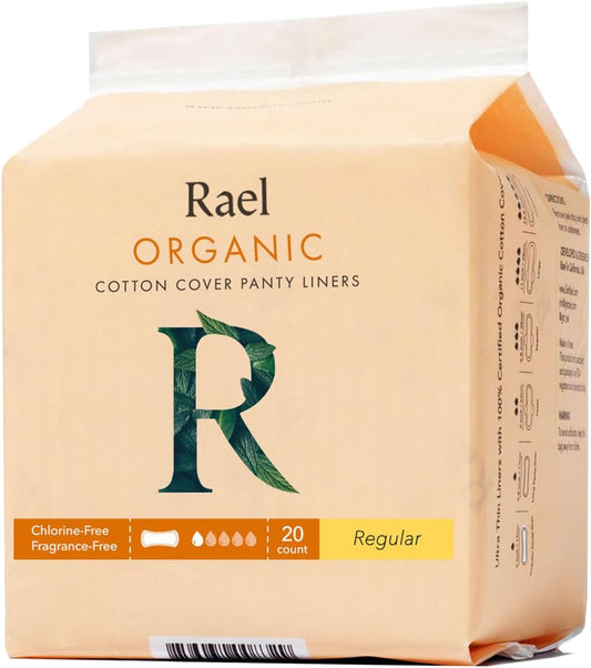 Rael Organic Cotton Cover Panty Liners - Regular