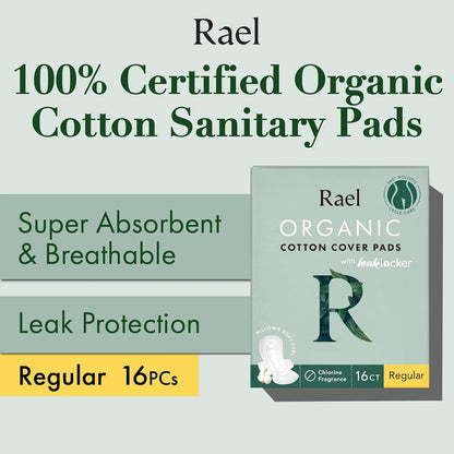 Rael Organic Cotton Cover Pads - Regular