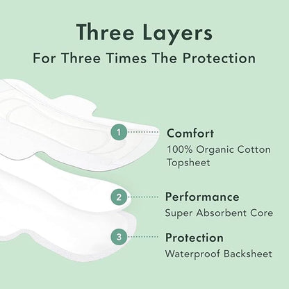 Rael Organic Cotton Cover Pads - Regular
